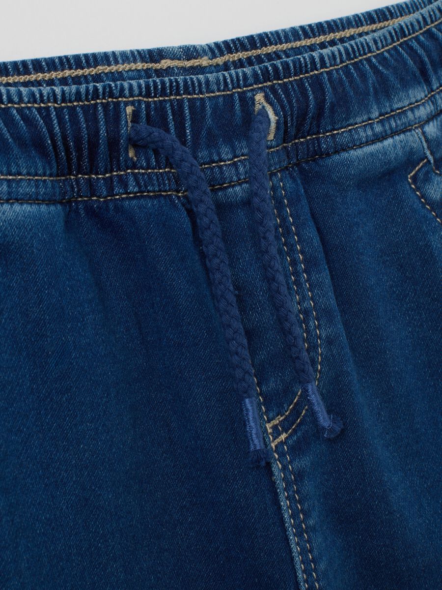 Children's blue denim jogger trousers - regular fit_3
