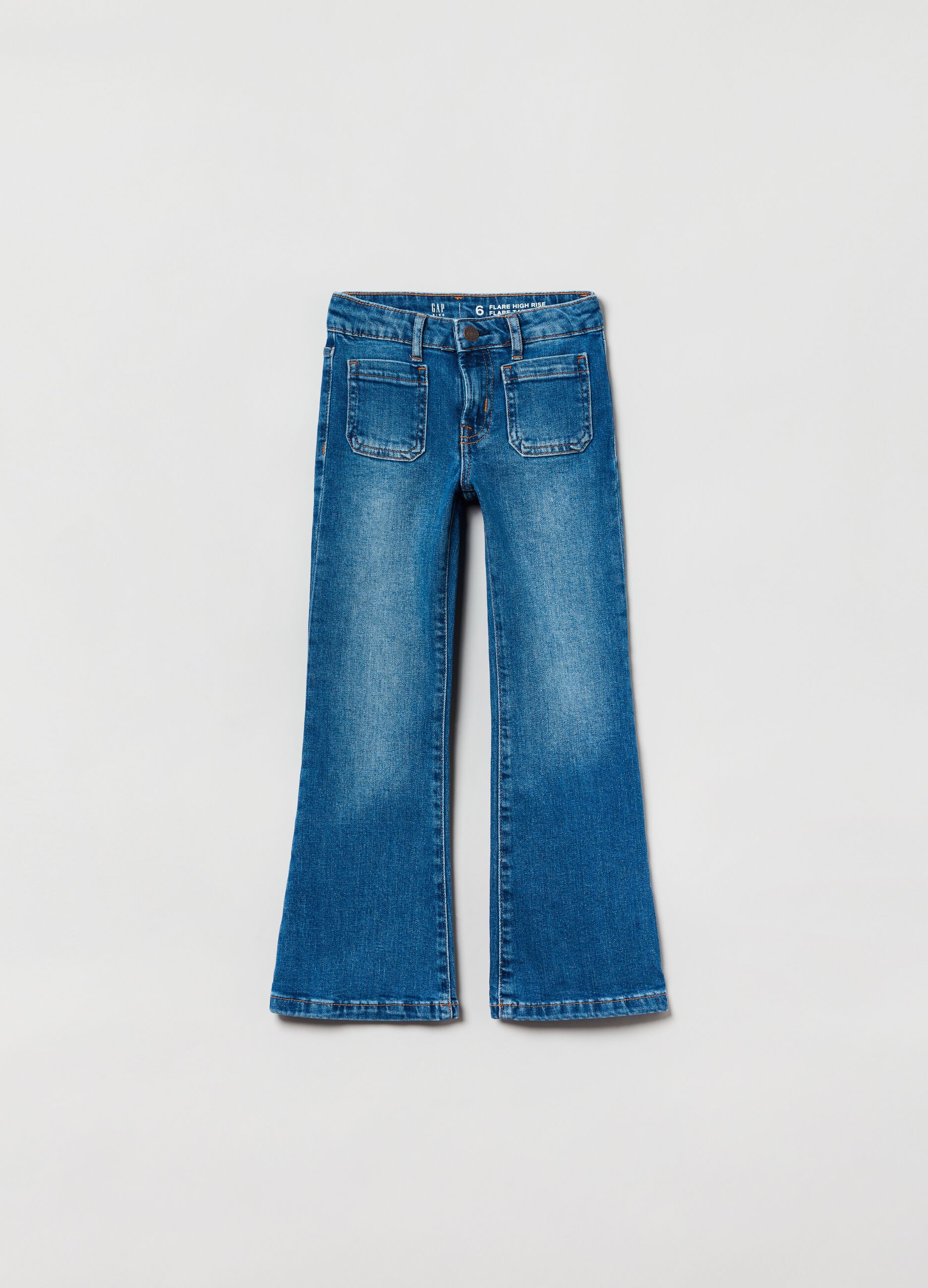 Jeans flare fit a vita alta_0