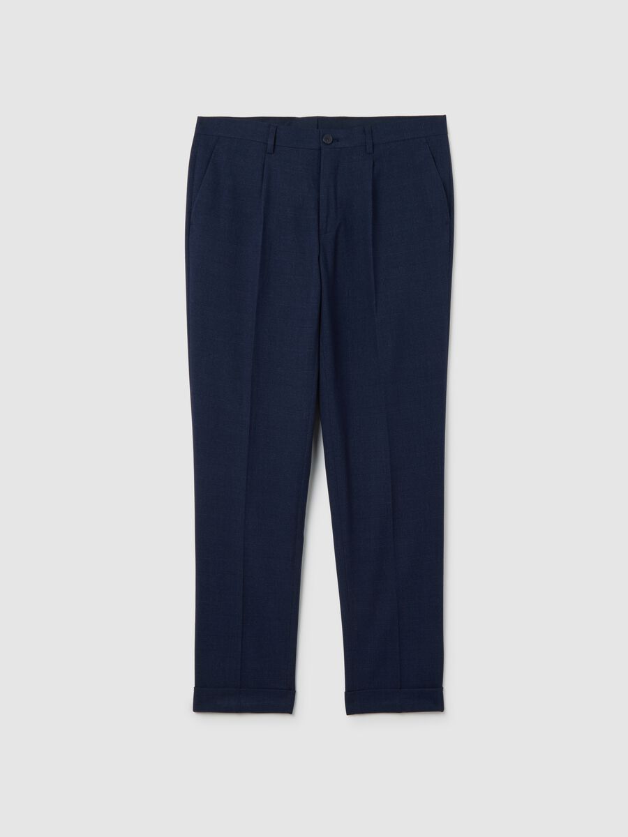 Blue Slim Fit Trousers_4