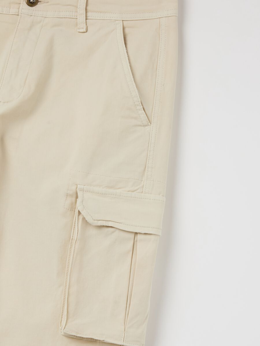 Stretch cotton cargo trousers_5