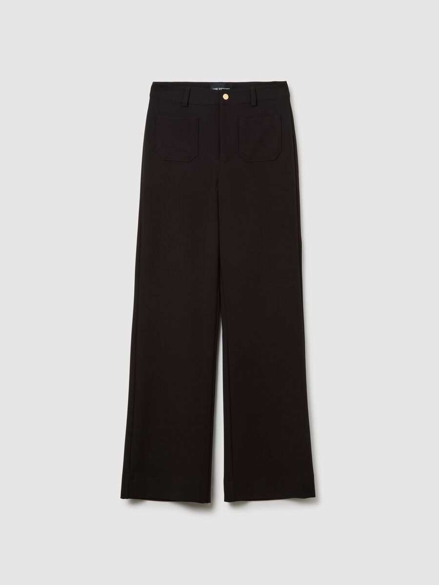 Pantaloni neri a gamba larga_4