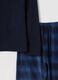 Regular fit blue plaid fleece pyjamas_5
