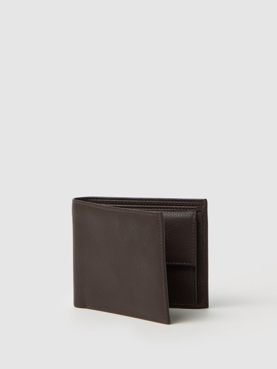 Textured-effect leather wallet_0