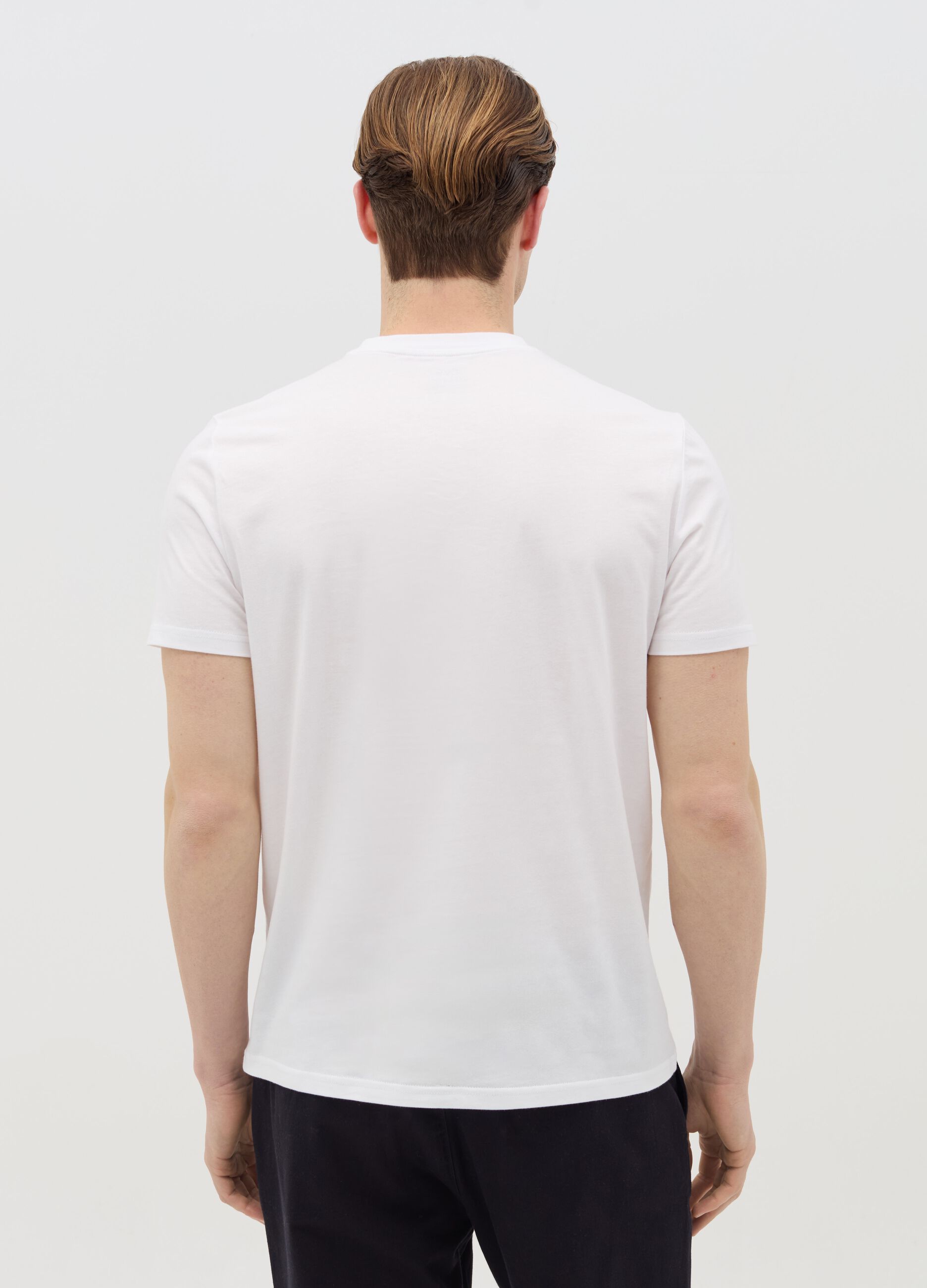 T-shirt in cotone con stampa "Milano Italy"