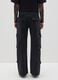 Black pure cotton cargo trousers_2