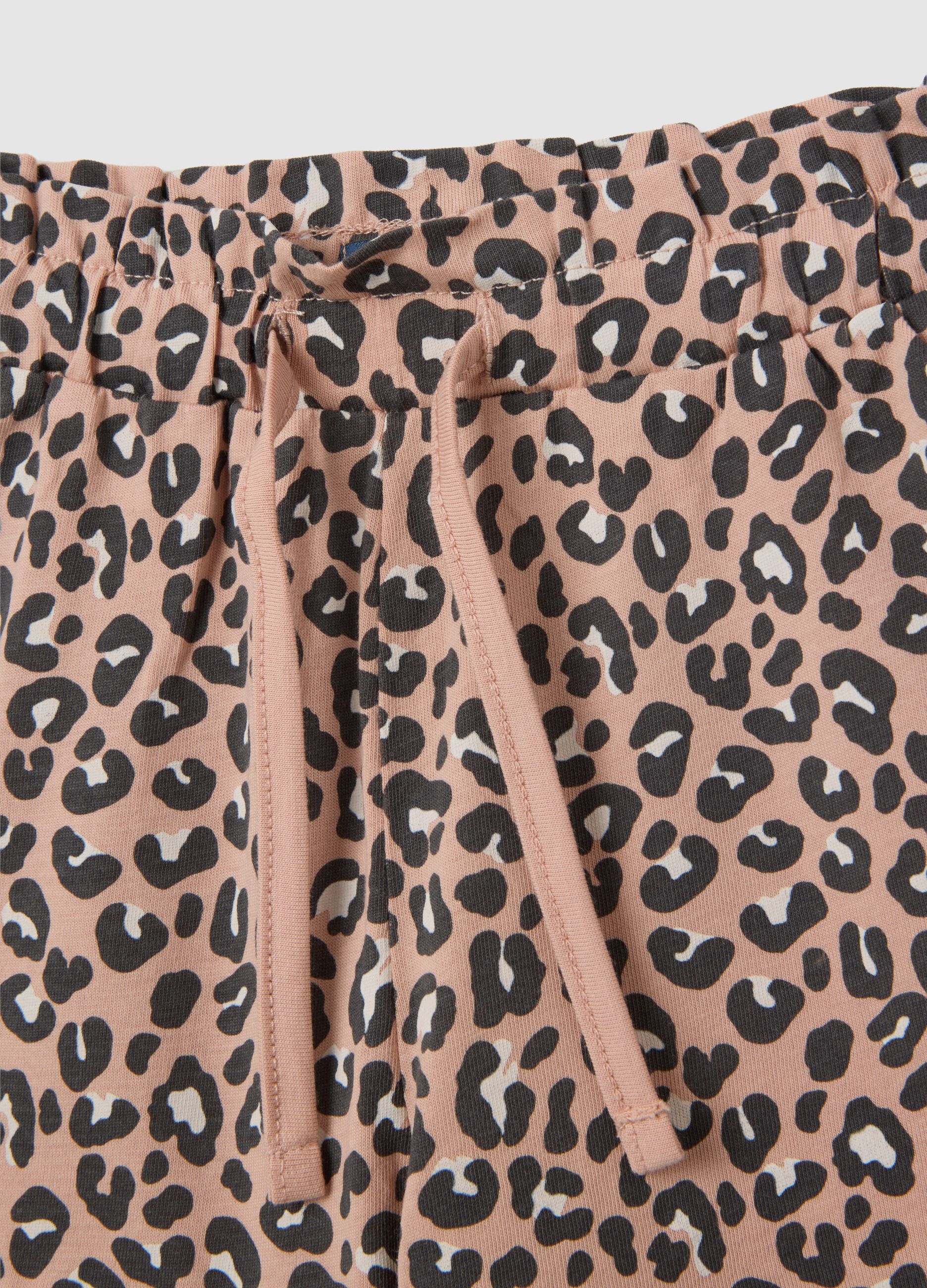 Pantaloncini da bambina in puro cotone multicolor regular fit con stampa