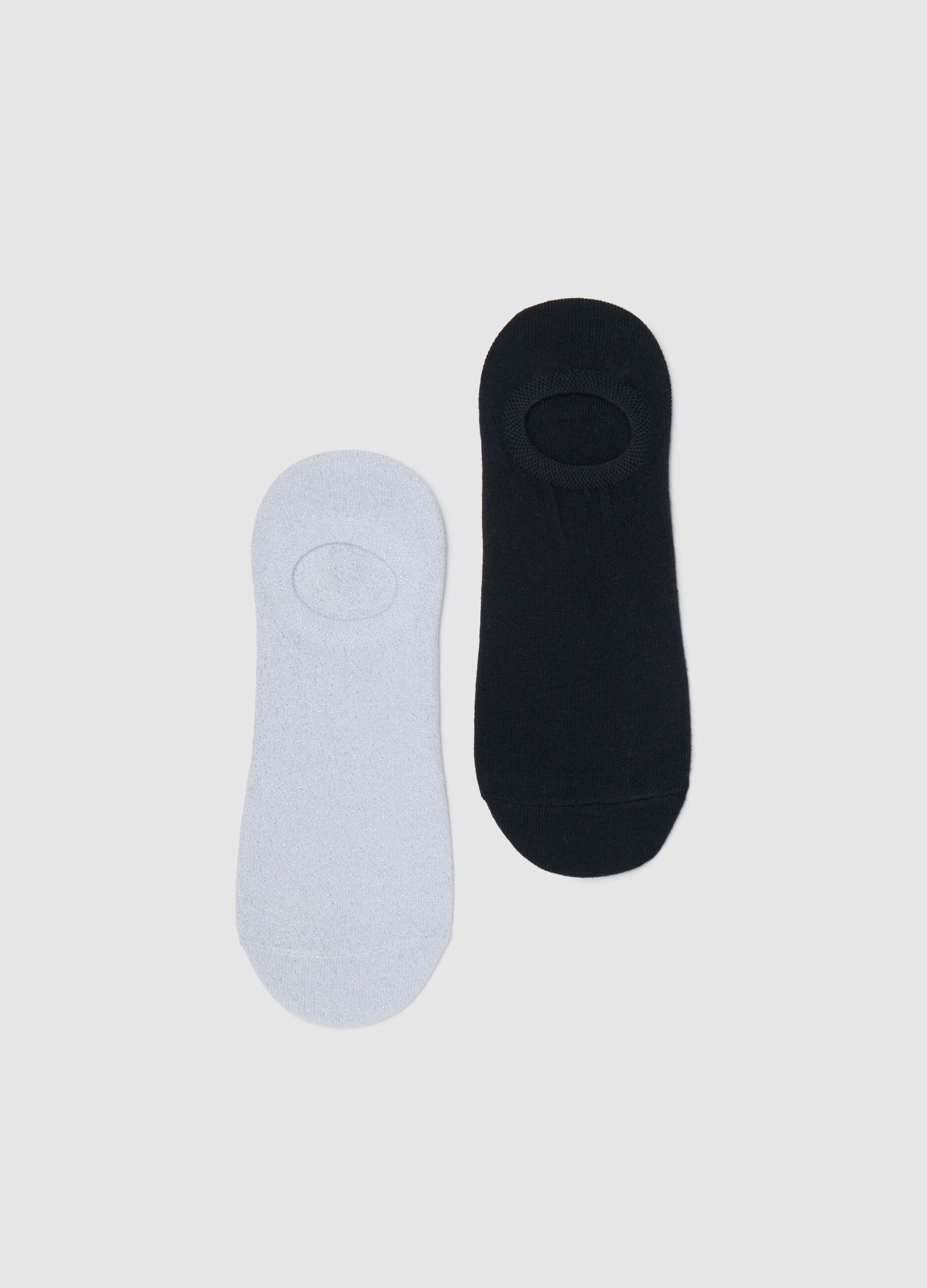 White and Black Invisible Socks by Ovs