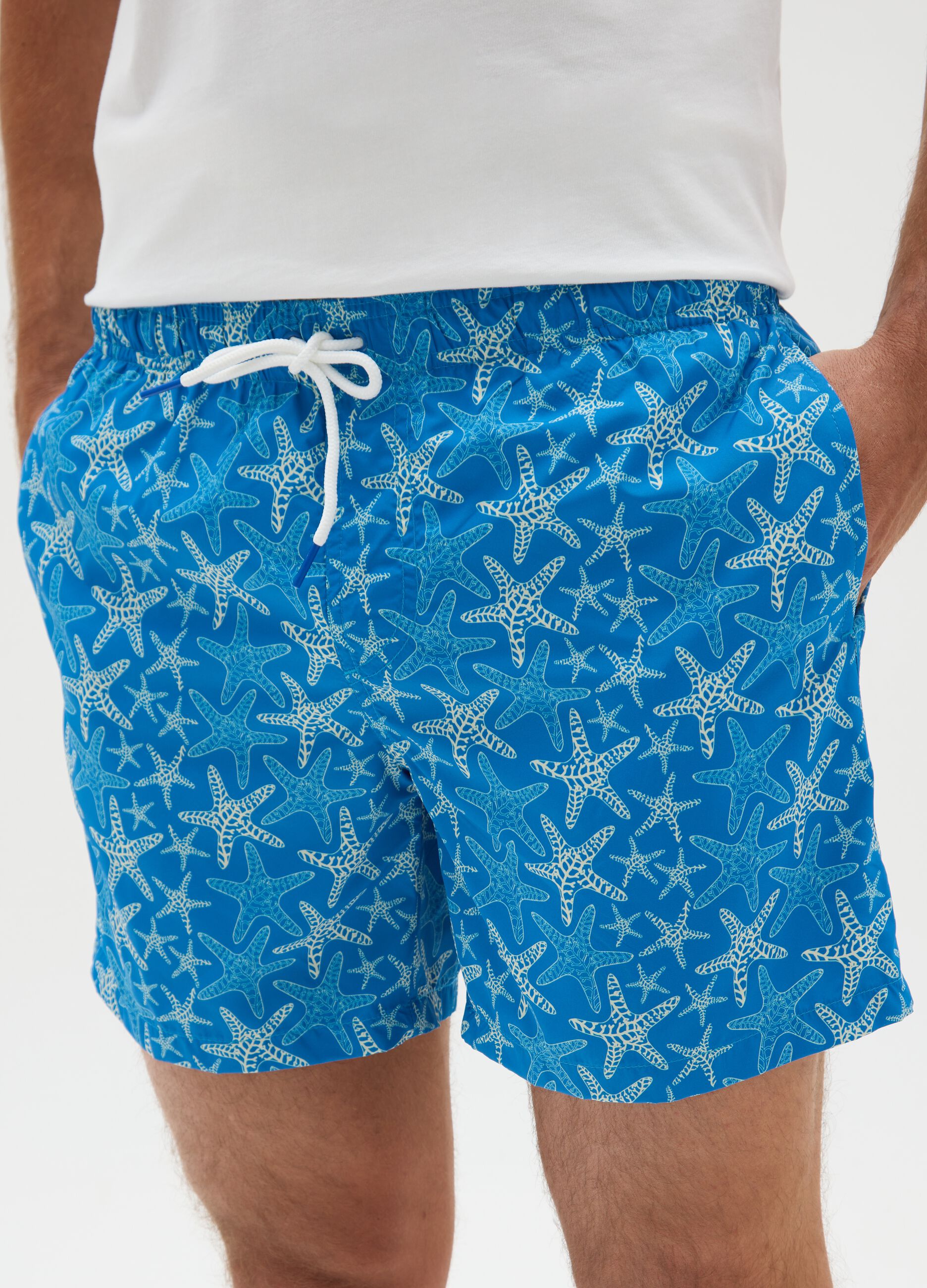 Men's Multicolour Swimwear with Starfish