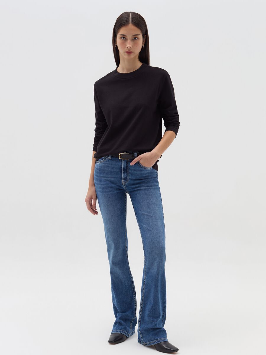 Jeans flare fit cinque tasche_0