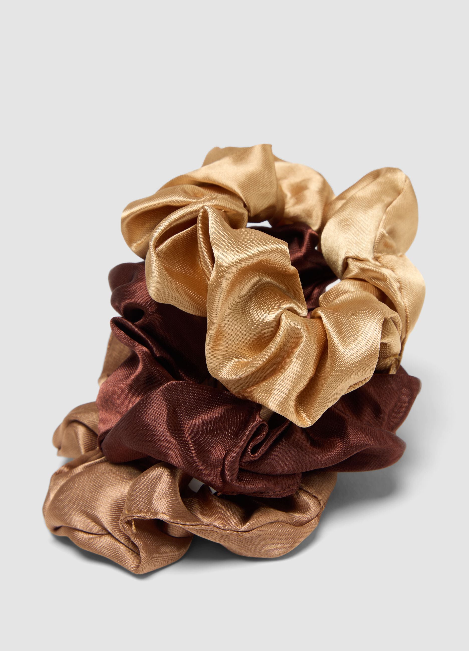 SINCERELY HAIR Medium Satin Scrunchies, 3-Pack, Mocha