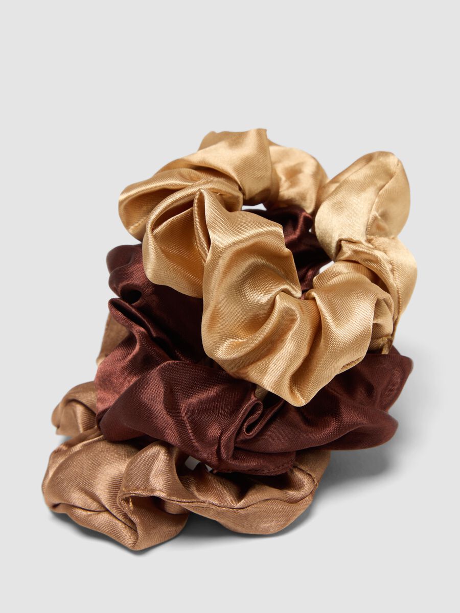 SINCERELY HAIR Medium Satin Scrunchies, 3-Pack, Mocha_2