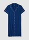 Blue V-neck stretchy viscose blend nightdress_4