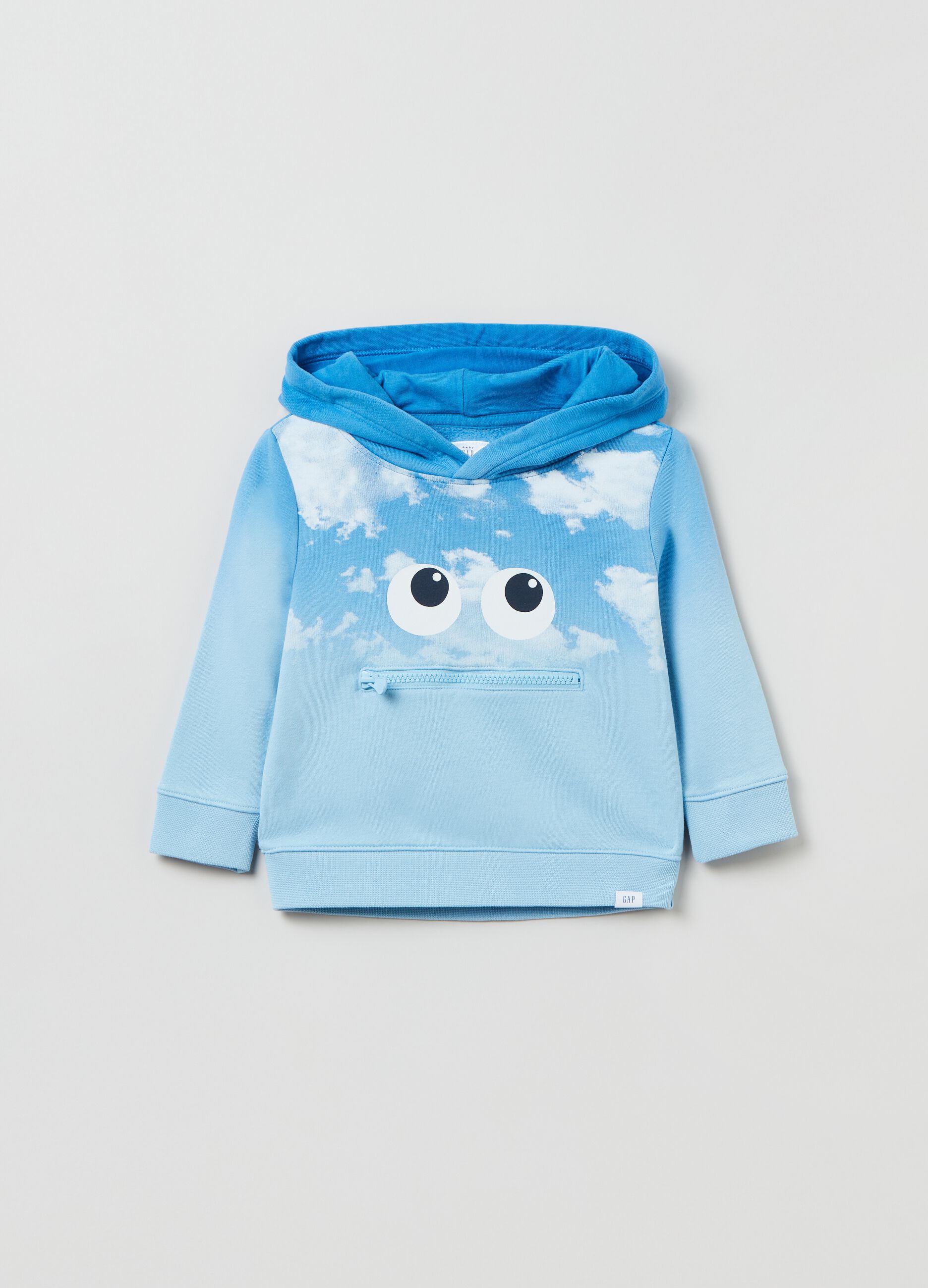 Hoodie with cloud print