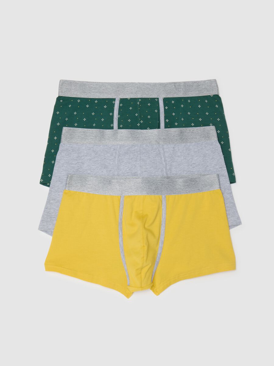Tripack di boxer da uomo in misto cotone multicolor_4