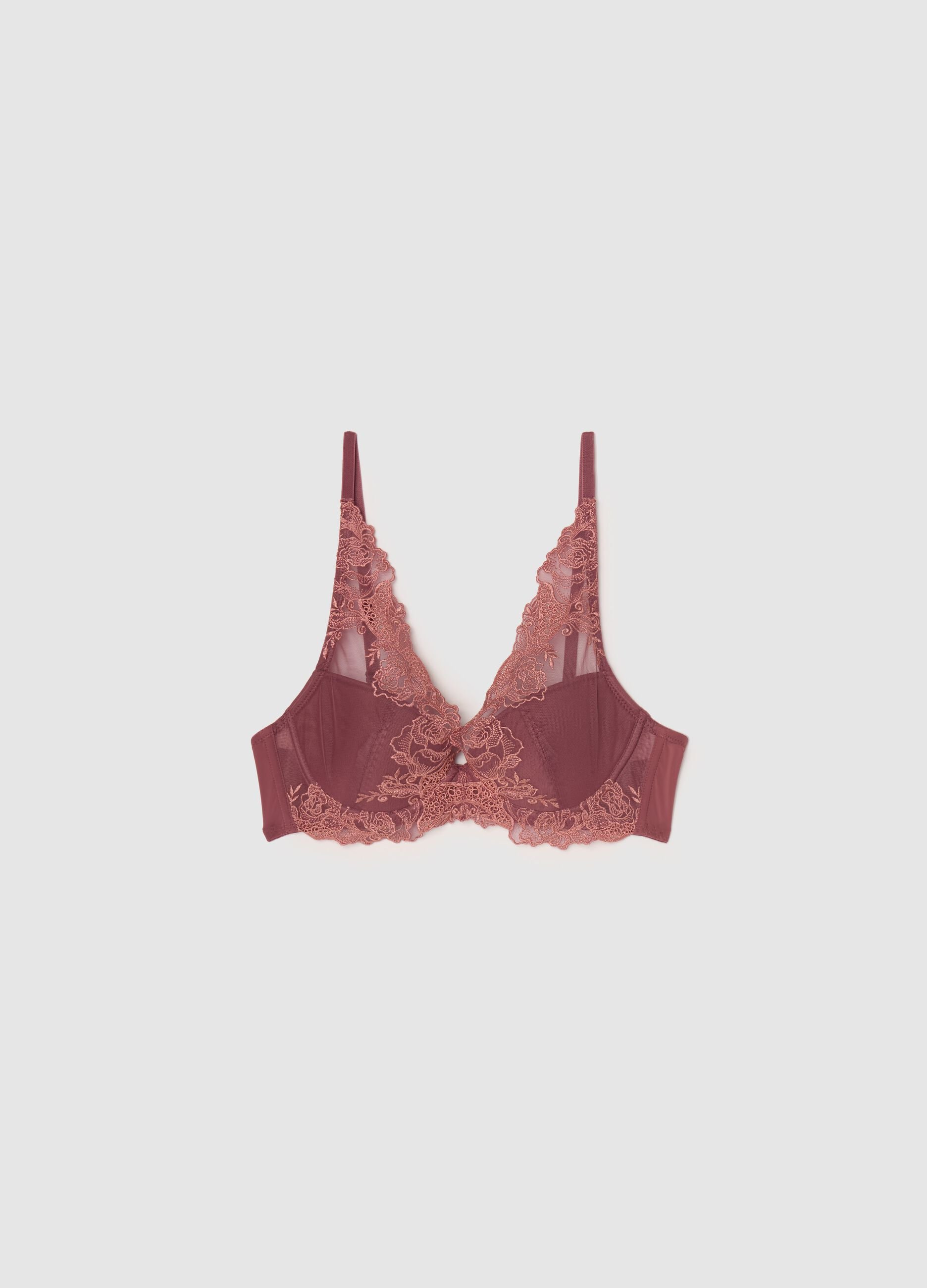 Bralette in lace with underwire
