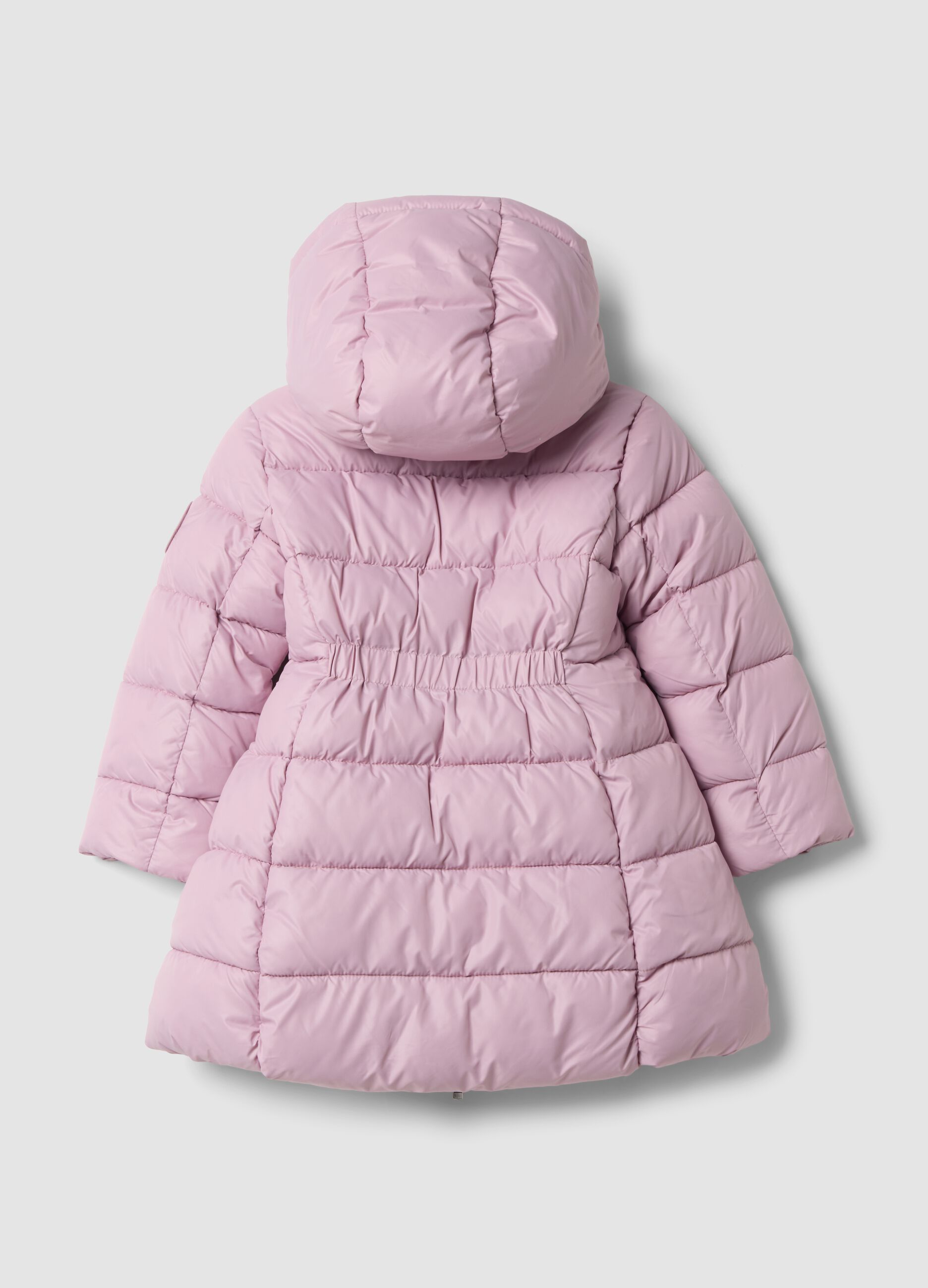 Mauve-purple padded hooded jacket
