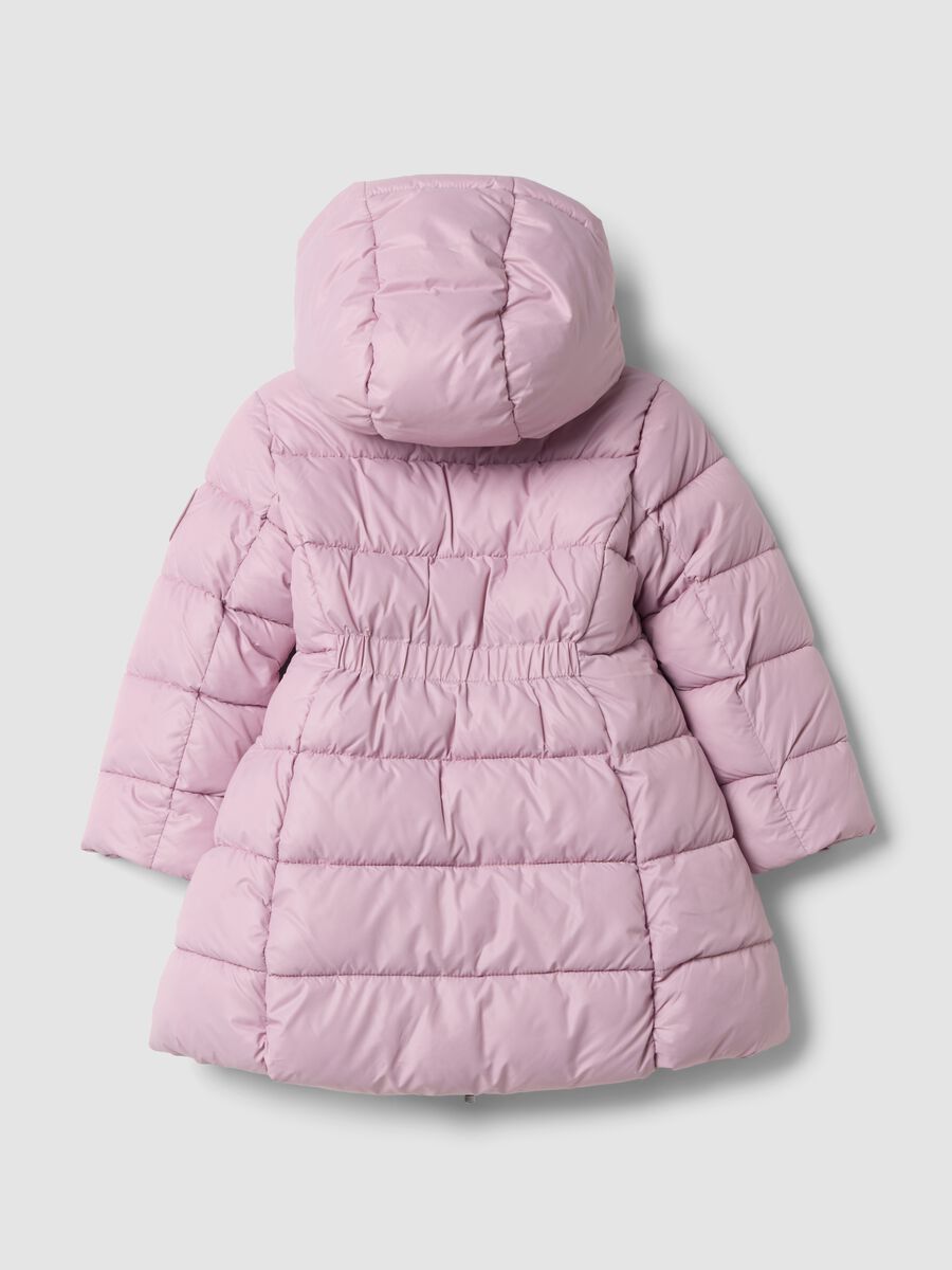Mauve-purple padded hooded jacket_1