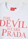 White Pure Cotton Regular Fit T-shirt 'The Devil wears Prada'_5