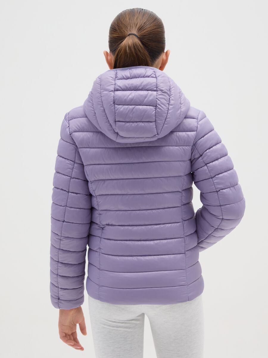 Girls' Regular Fit Mixed Purple Jacket_1