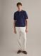 White pure linen chino trousers, regular fit_0