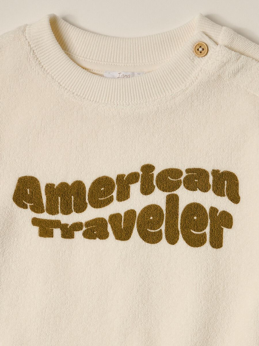 IANA newborn boy sweatshirt in cotton blend_2
