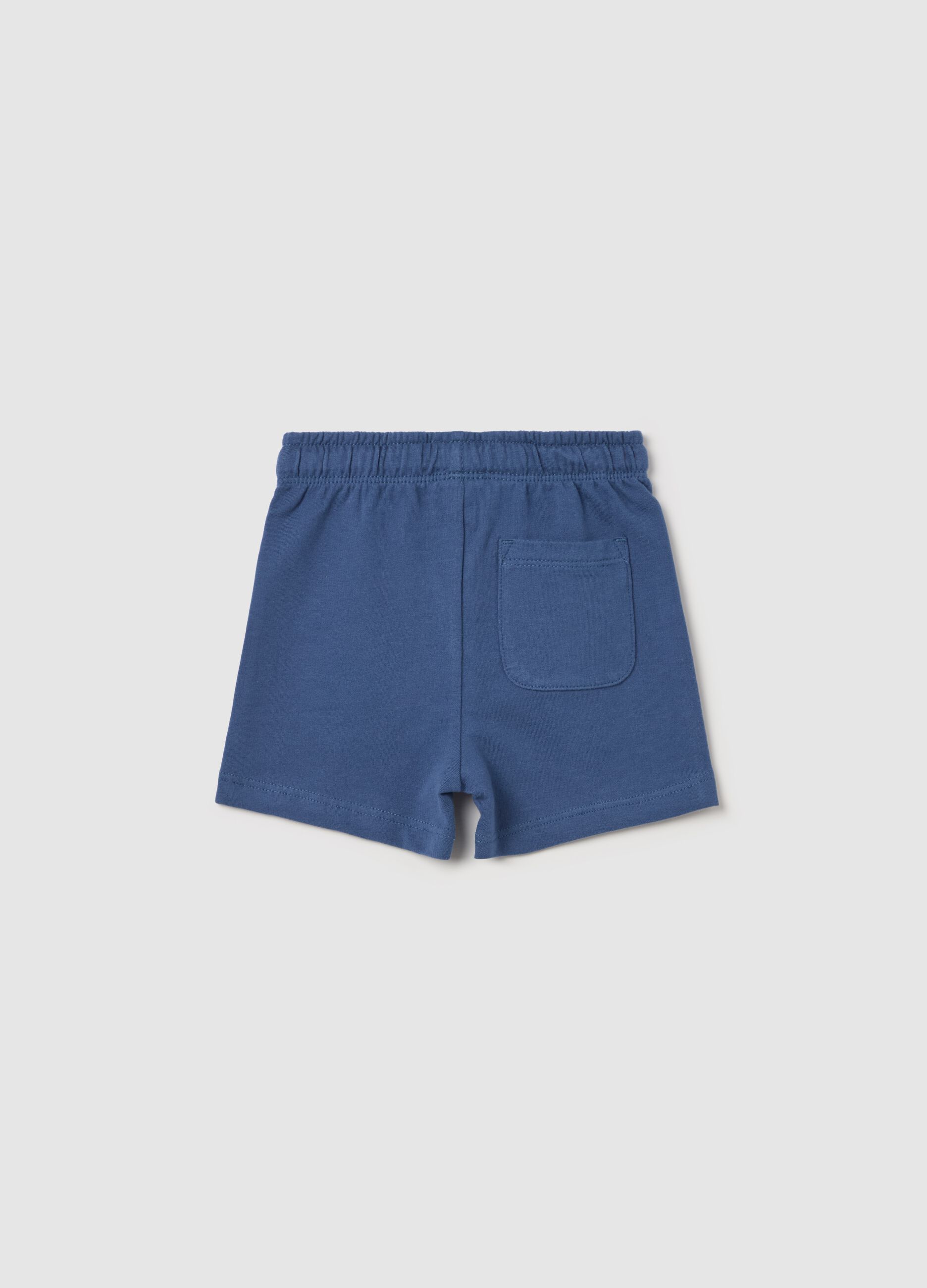 Cotton Bermuda shorts with drawstring