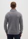 Grey Shawl Collar Regular Fit Sweater_2