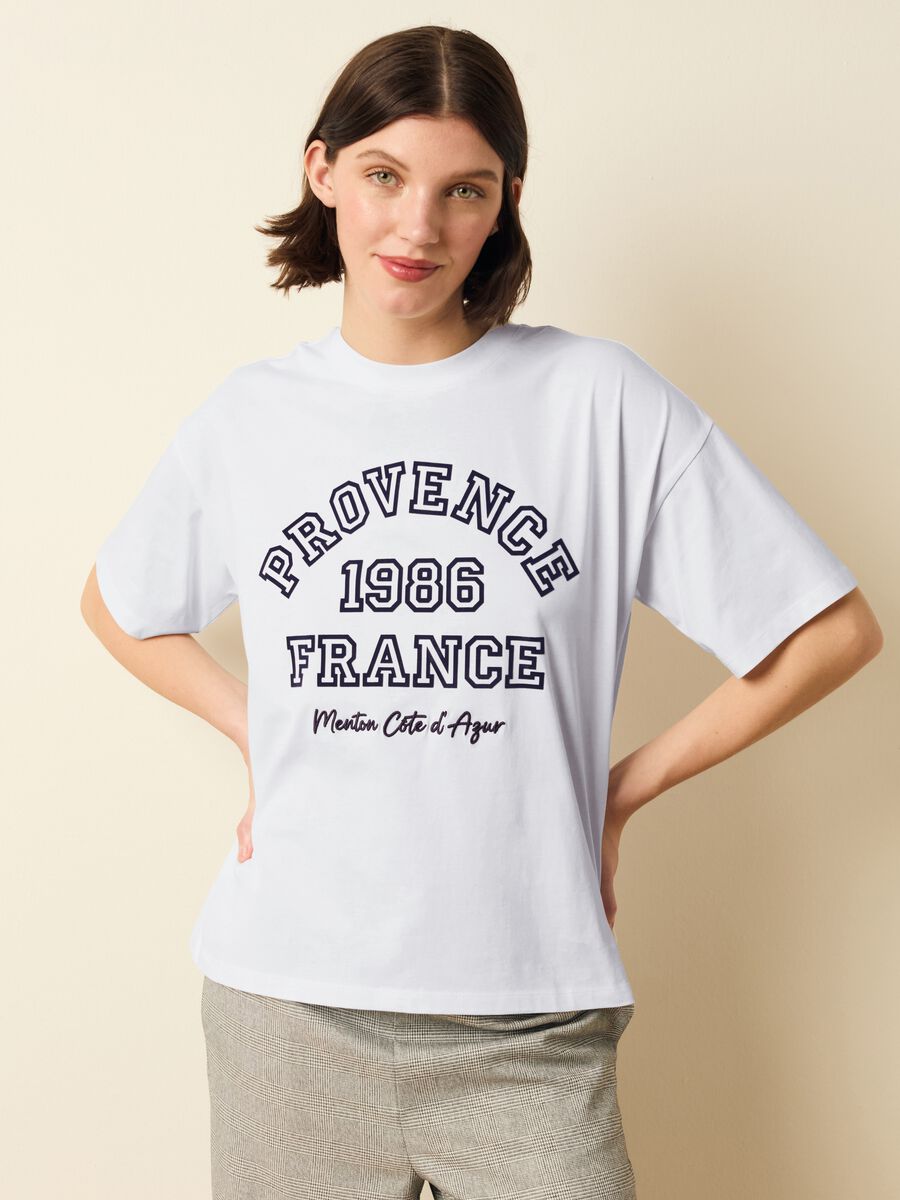 T-shirt with embroidery and print_0