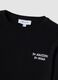 Black pure cotton T-shirt with chest lettering_1