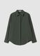 Green regular-fit shirt with classic collar_0