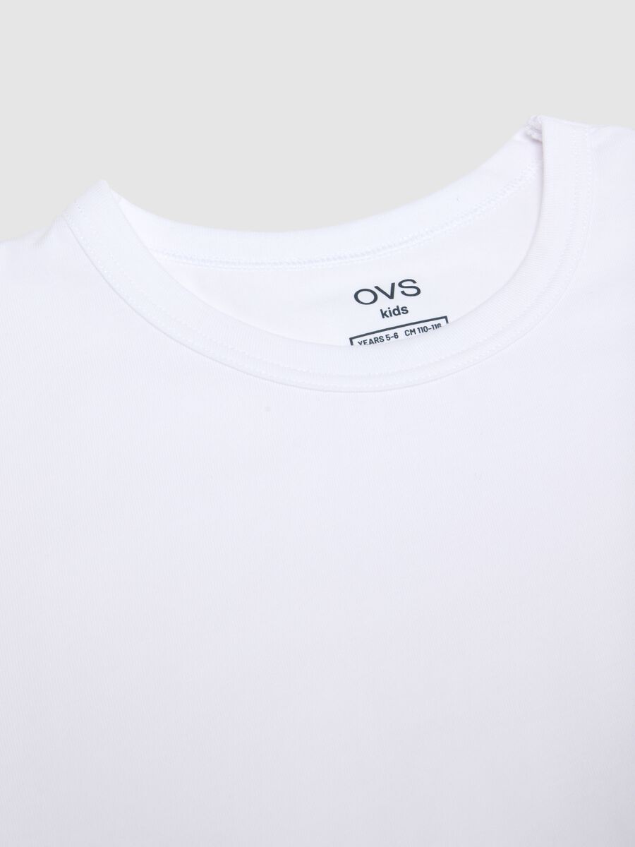 Bipack t-shirt in cotone elasticizzato bianco da bambino regular fit_3