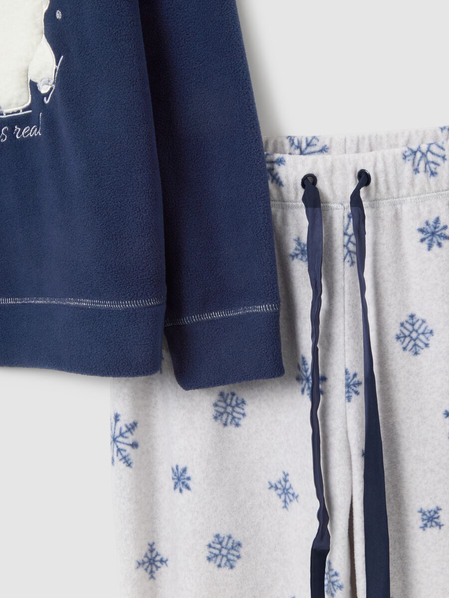 Multicolour blue regular fit pyjamas with print_5