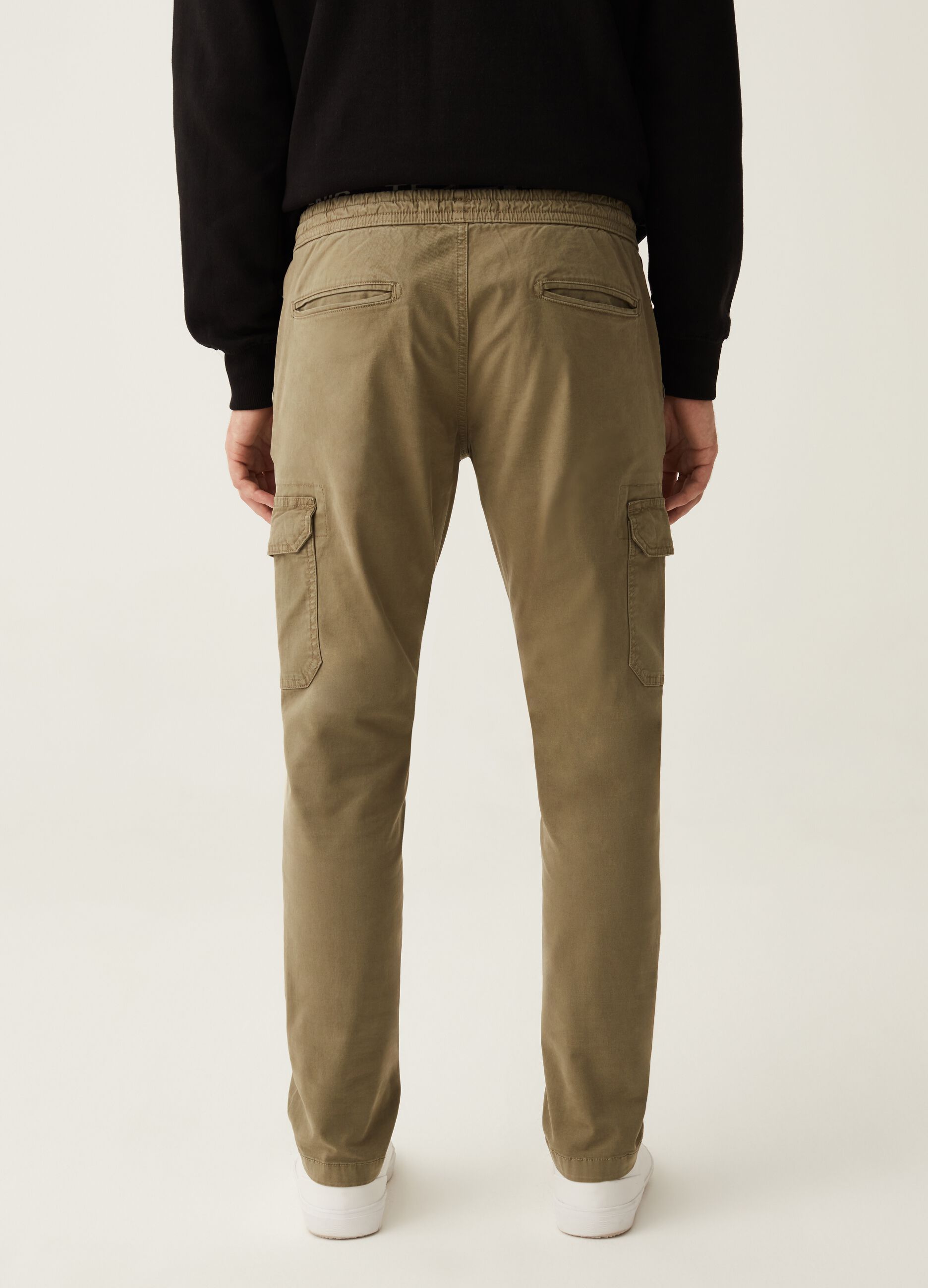 Joggers cargo in cotone stretch_1