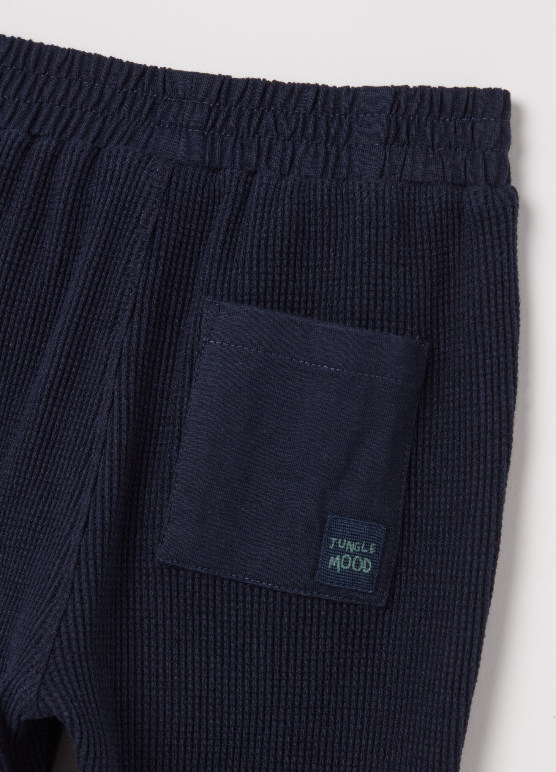 Waffle-weave joggers