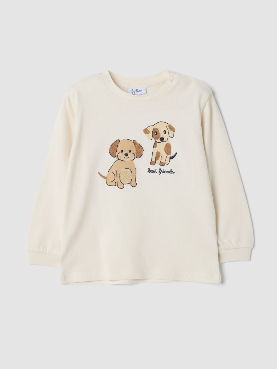 White crew-neck T-shirt in pure organic cotton_0