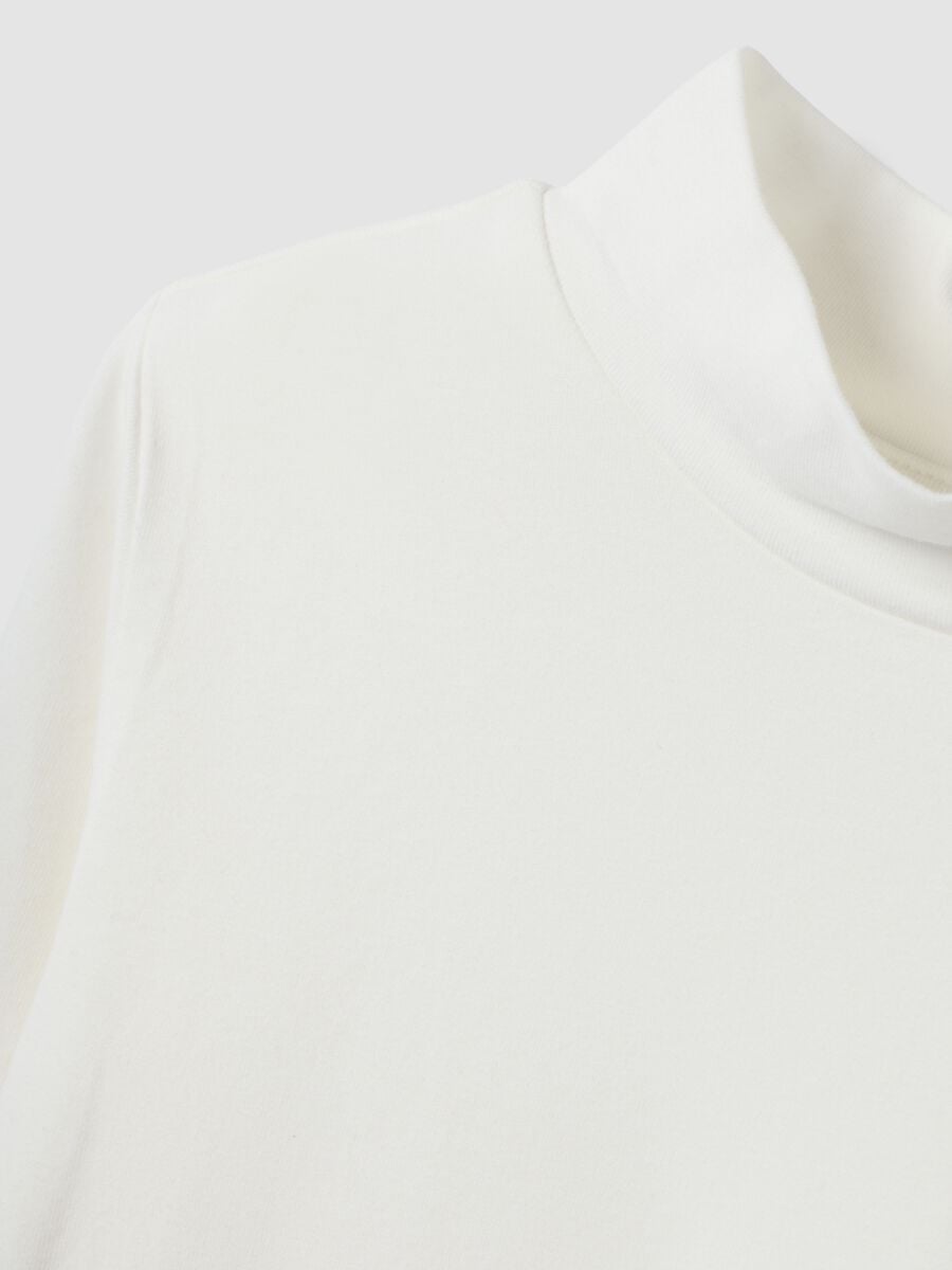 White long-sleeve stretch organic cotton crew-neck top_2