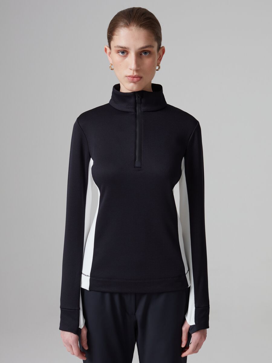 Dolcevita half-zip trama waffle_0