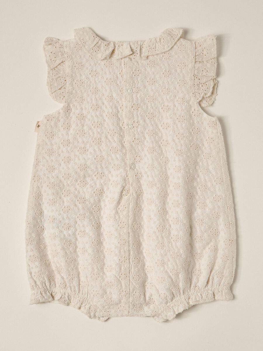 IANA newborn girl romper suit in broderie anglaise_1