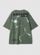 Green pure cotton T-shirt with Naruto print_5