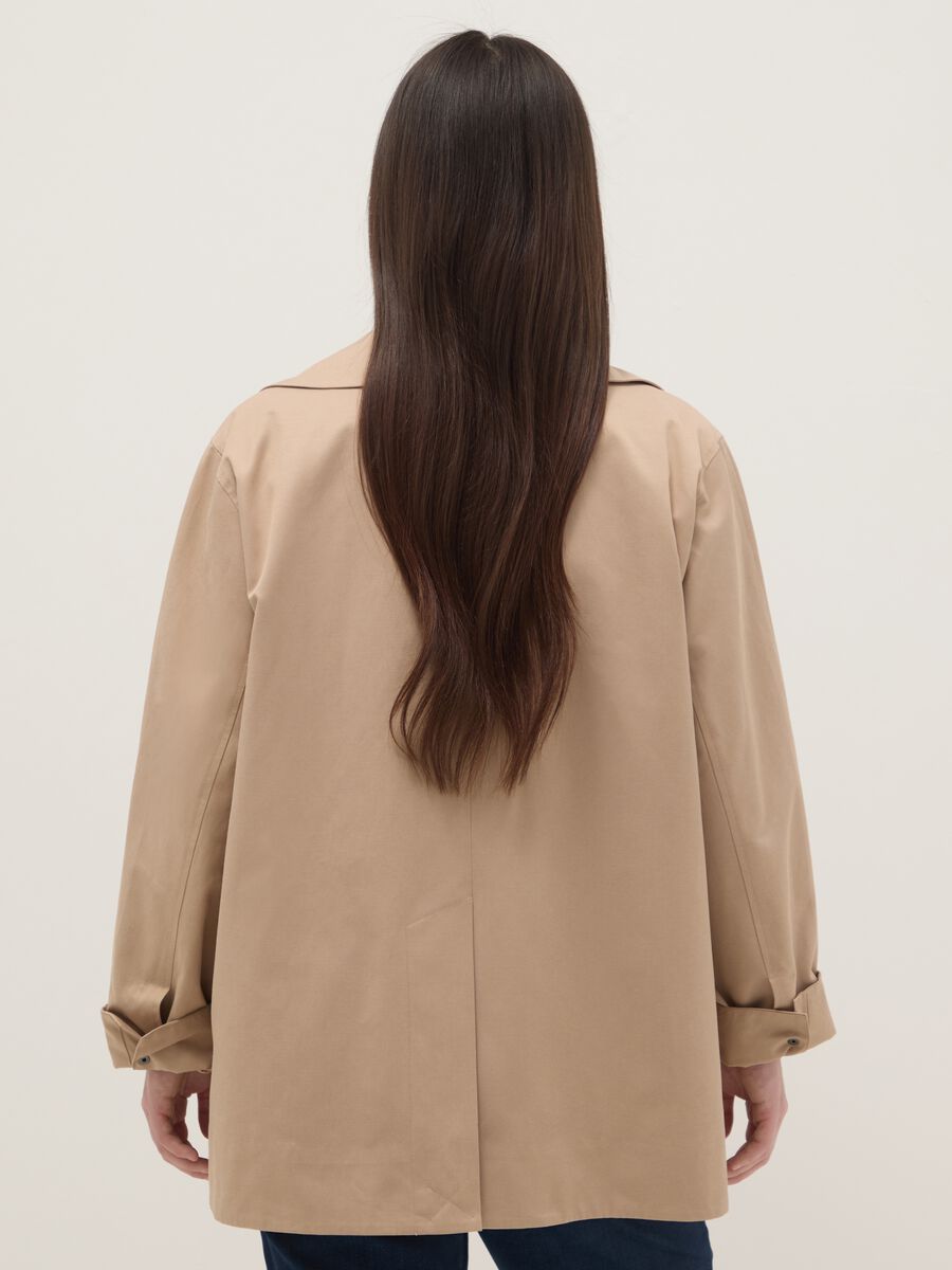 Giacca in misto cotone beige oversize fit_2