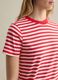 Red and white striped T-shirt with short sleeves_2