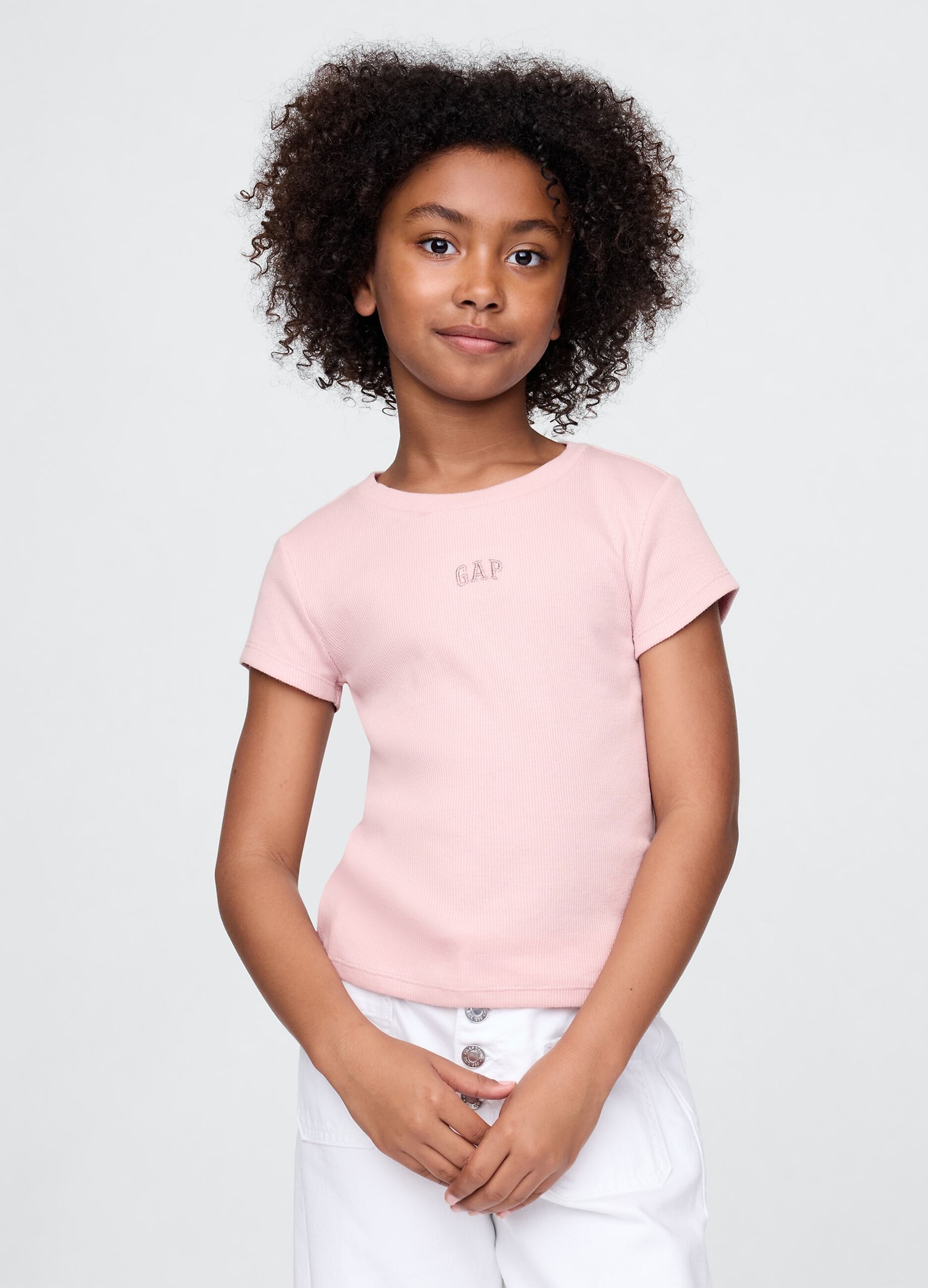 GAP Kids Pure Cotton Pink Crew Neck T-shirt