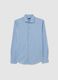 Blue shirt in cotton-wool blend regular fit_4
