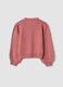 Dusty pink crew-neck top with puff sleeves, regular fit_1