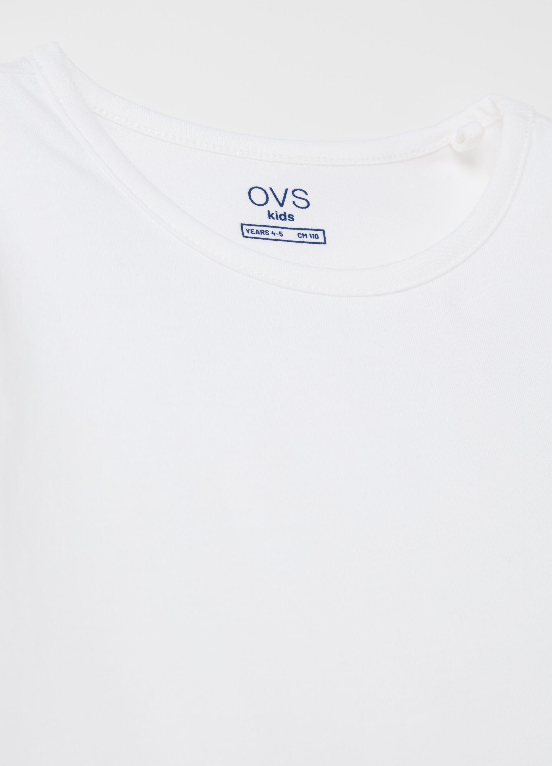 T-shirt with round neck and tulle appliqués