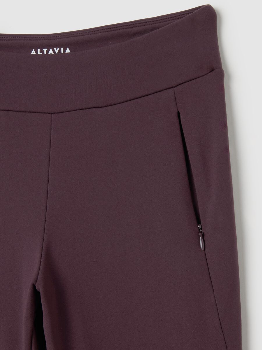 Leggings flare extra caldi in tessuto tecnico elasticizzato e tasche con zip ALTAVIA STUDIO_5