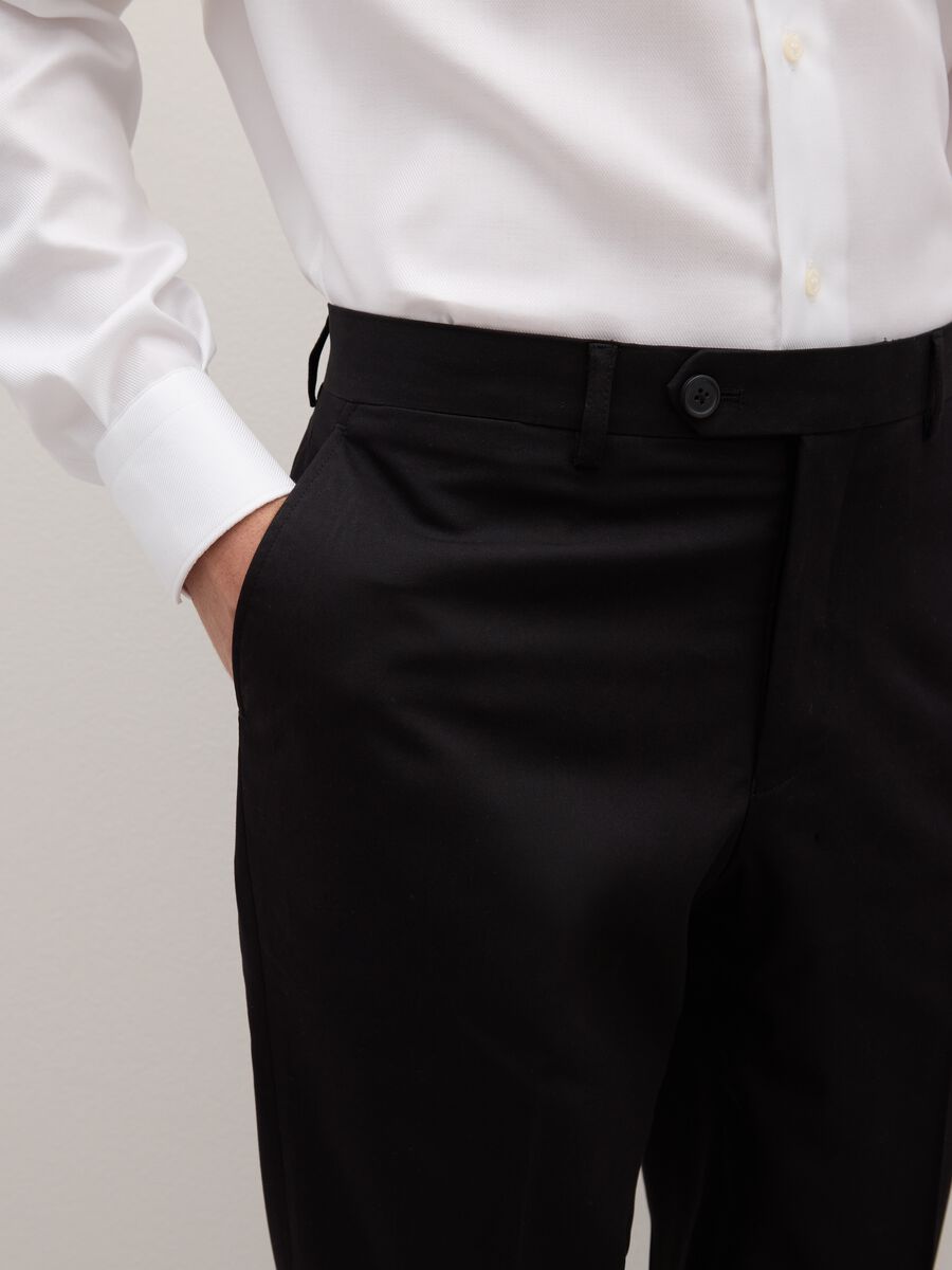 Black elegant regular fit trousers_3