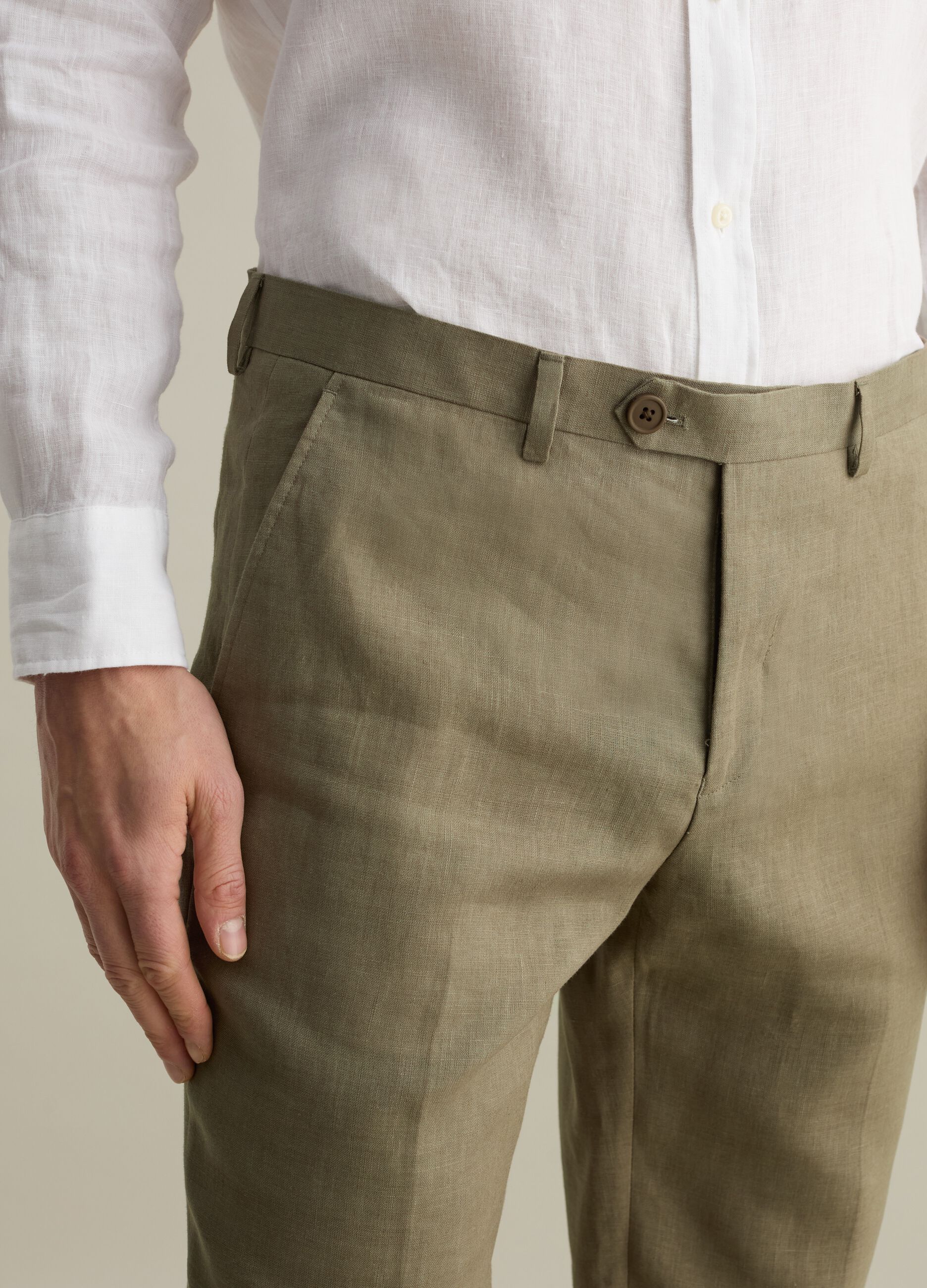 Pantaloni regular fit in lino Contemporary