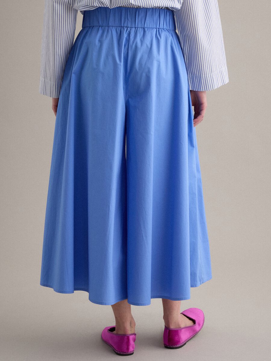 Pantalone gonna azzurro in puro cotone_2