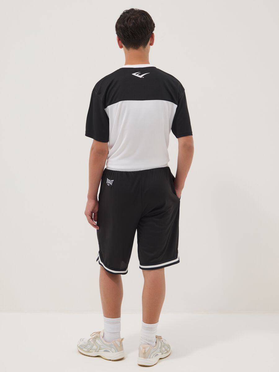 Black boys' shorts with elasticated waistband, comfort fit_1